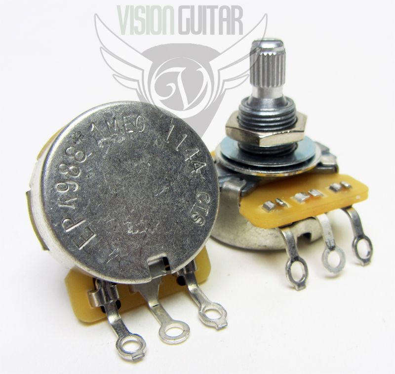 CTS 1 Meg Ohm Audio Short SplitShaft Potentiometer Volume Tone Pot NEW!