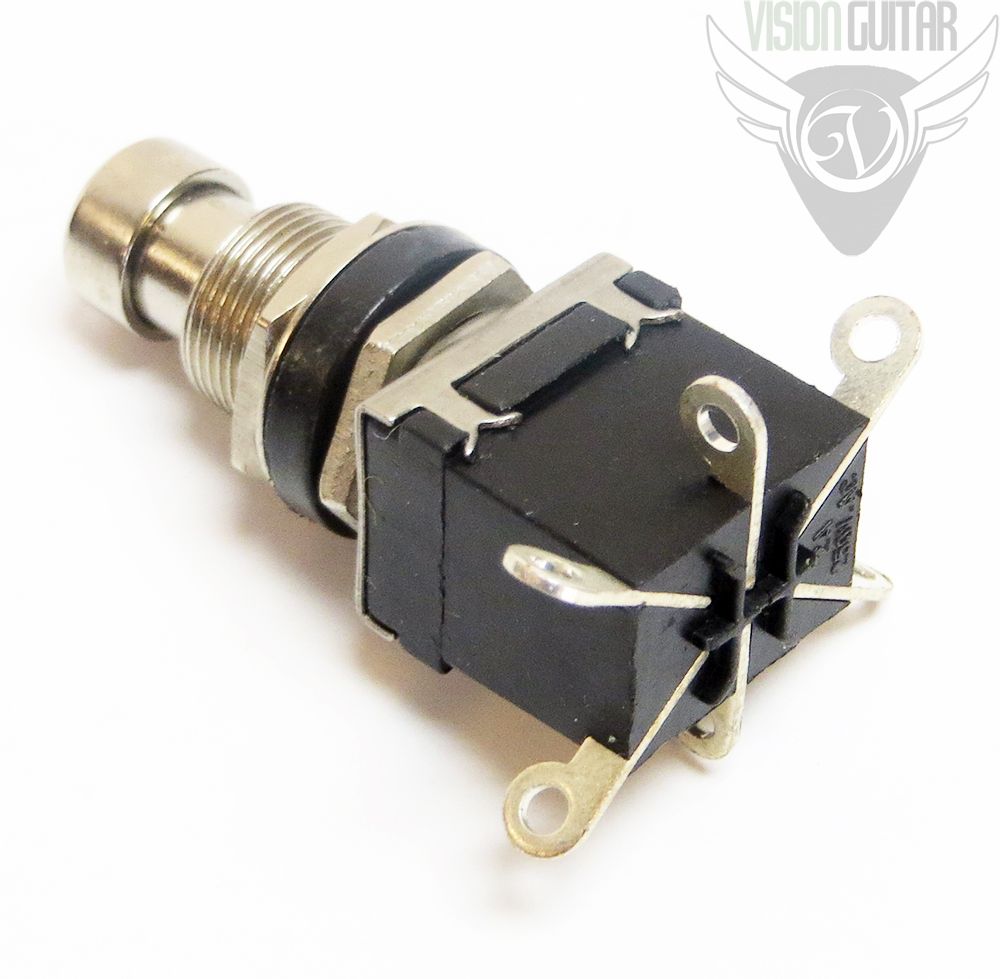 Double Pole Double Throw (DPDT) Momentary Push Button Footswitch w