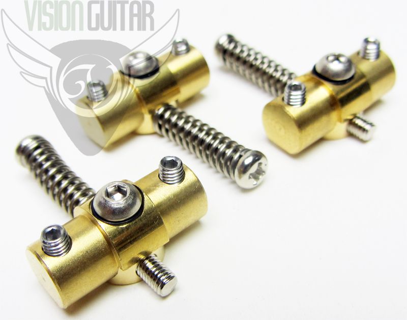 NEW! Wilkinson Telecaster (Set of 3) Tele Swivel Bridge Saddles Brass