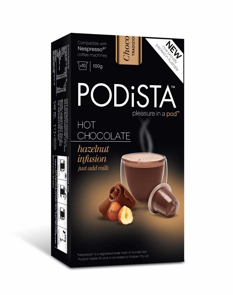 Podista Hot Chocolate Hazelnut Infusion (Nespresso Compatible Capsules