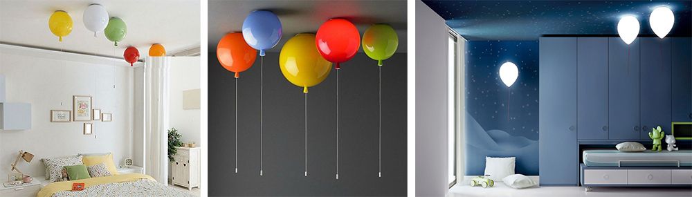 kids bedroom lighting balloons