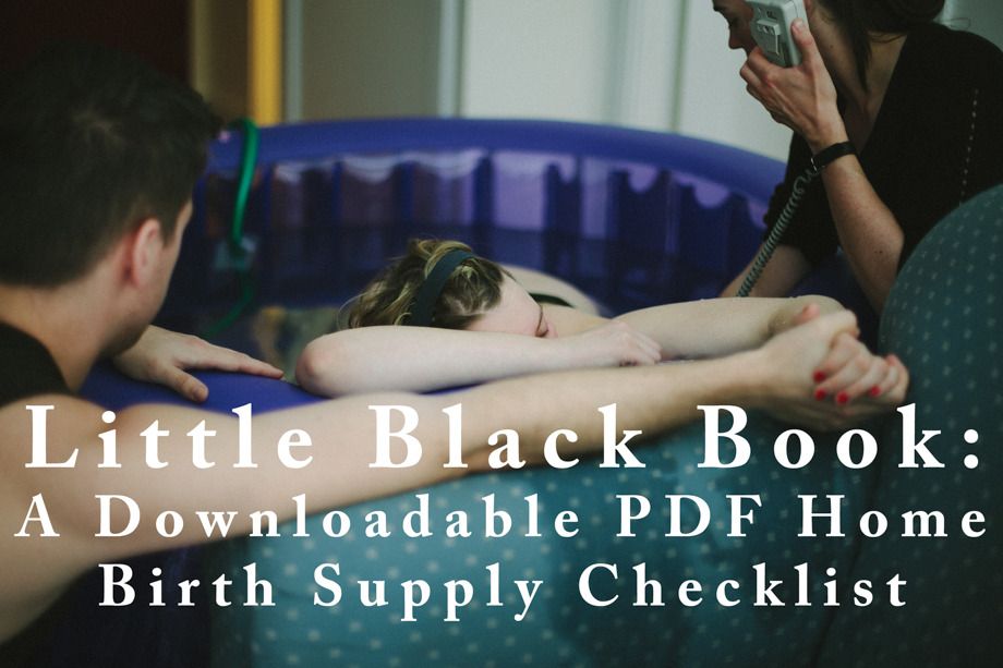 downloadable PDF home birth supplies list