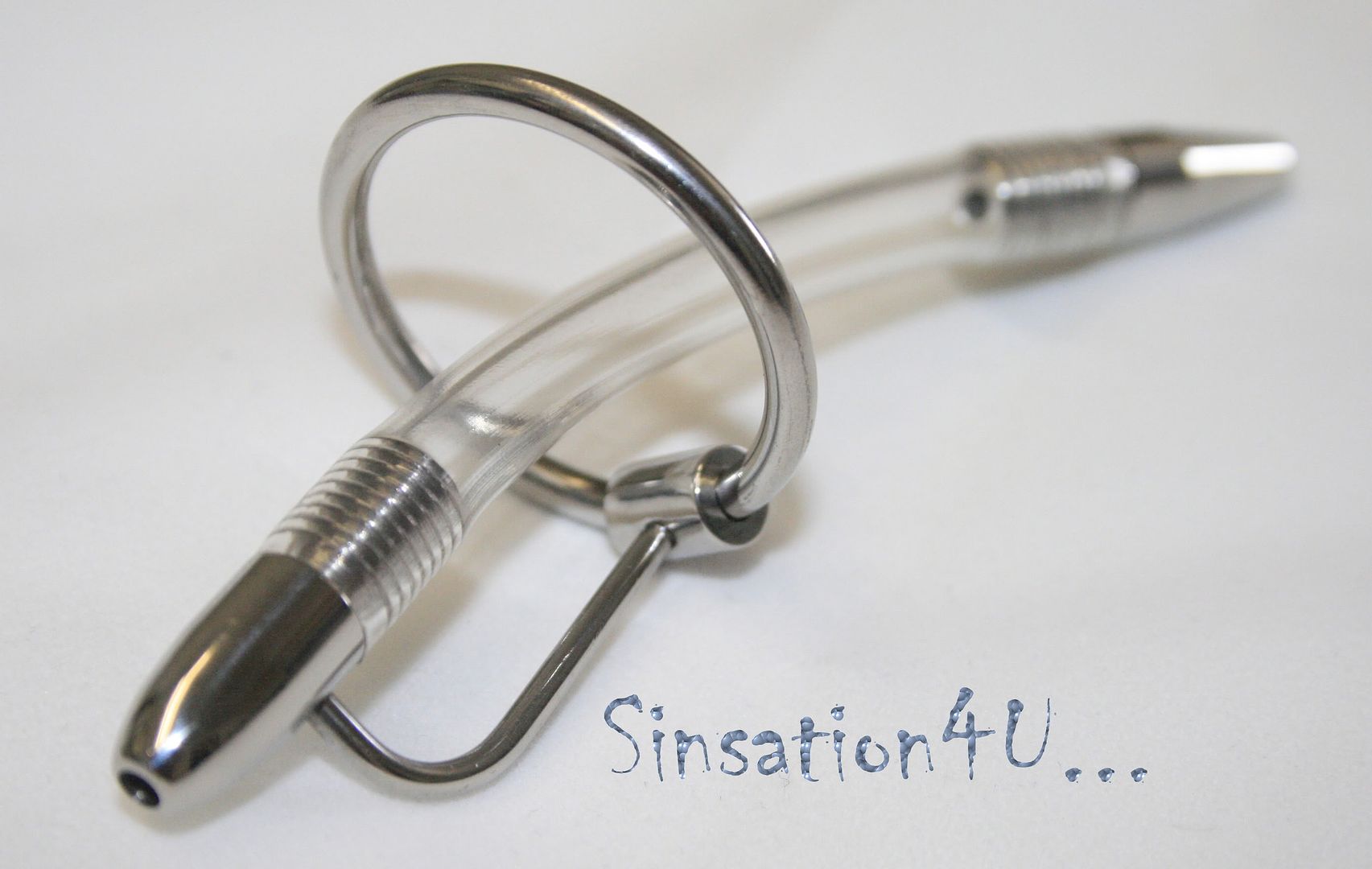 Flexible SILICONE Urethral CumThru TRANSPARENT Penis Plug Ring ENHANCE