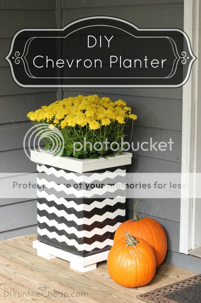 DIY Chevron Planter