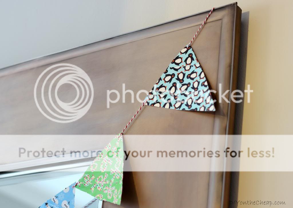 Make an easy Duck Tape Holiday Pennant Banner!