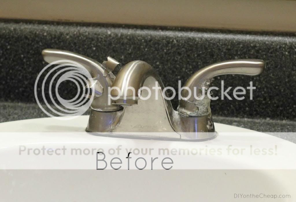 How to install a bathroom faucet, tutorial via DIYontheCheap.com! #MoenDIYer #MoenBoardwalk #ad