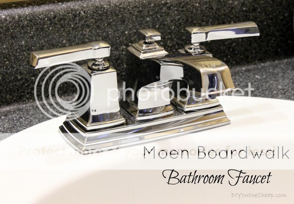How to install a bathroom faucet, tutorial via DIYontheCheap.com! #MoenDIYer #MoenBoardwalk #ad