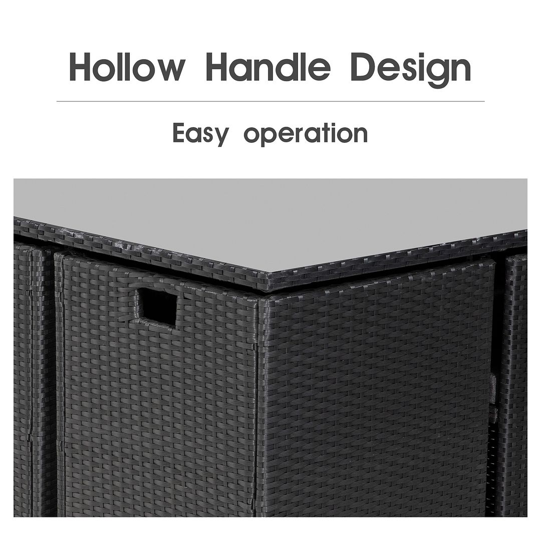 11PCS Outdoor Dining Furniture Set Wicker Garden Table & Chairs | eBay