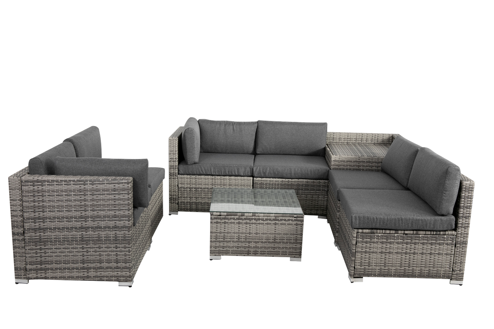 Outdoor Furniture Set PE Wicker Garden Modular Lounge Sofa Set | eBay