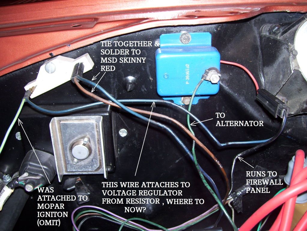 msd ignition and voltage regulator - Mopar Forums msd 6al wiring relay 